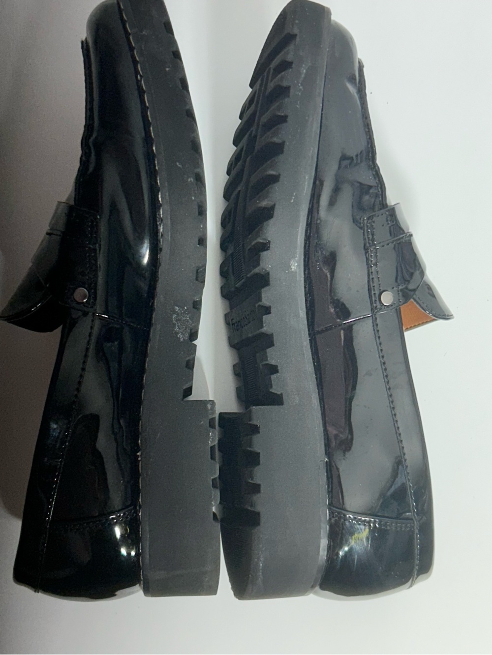 Franco Sarto Women’s Black Patent Leather Slip-On Loafers Size 8.5 - Picture 7 of 14